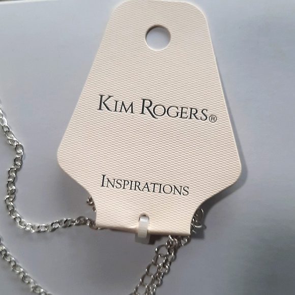 Kim Roger's Inspirations opera-length Statement Necklace Silver and Faux Pearl - Picture 4 of 6